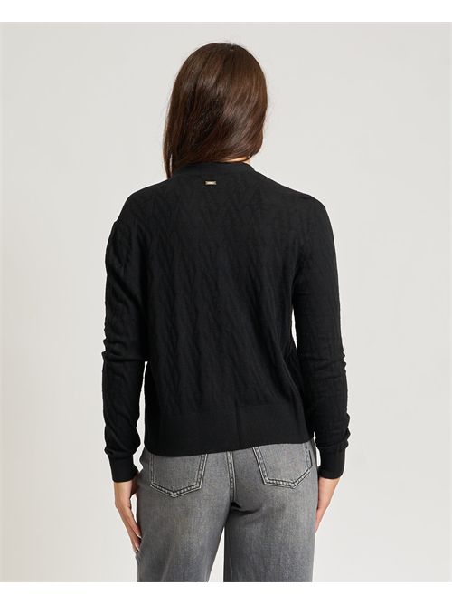 Cardigan donna AX con logo lettering ARMANI EXCHANGE | XW001315-AF16619FC101